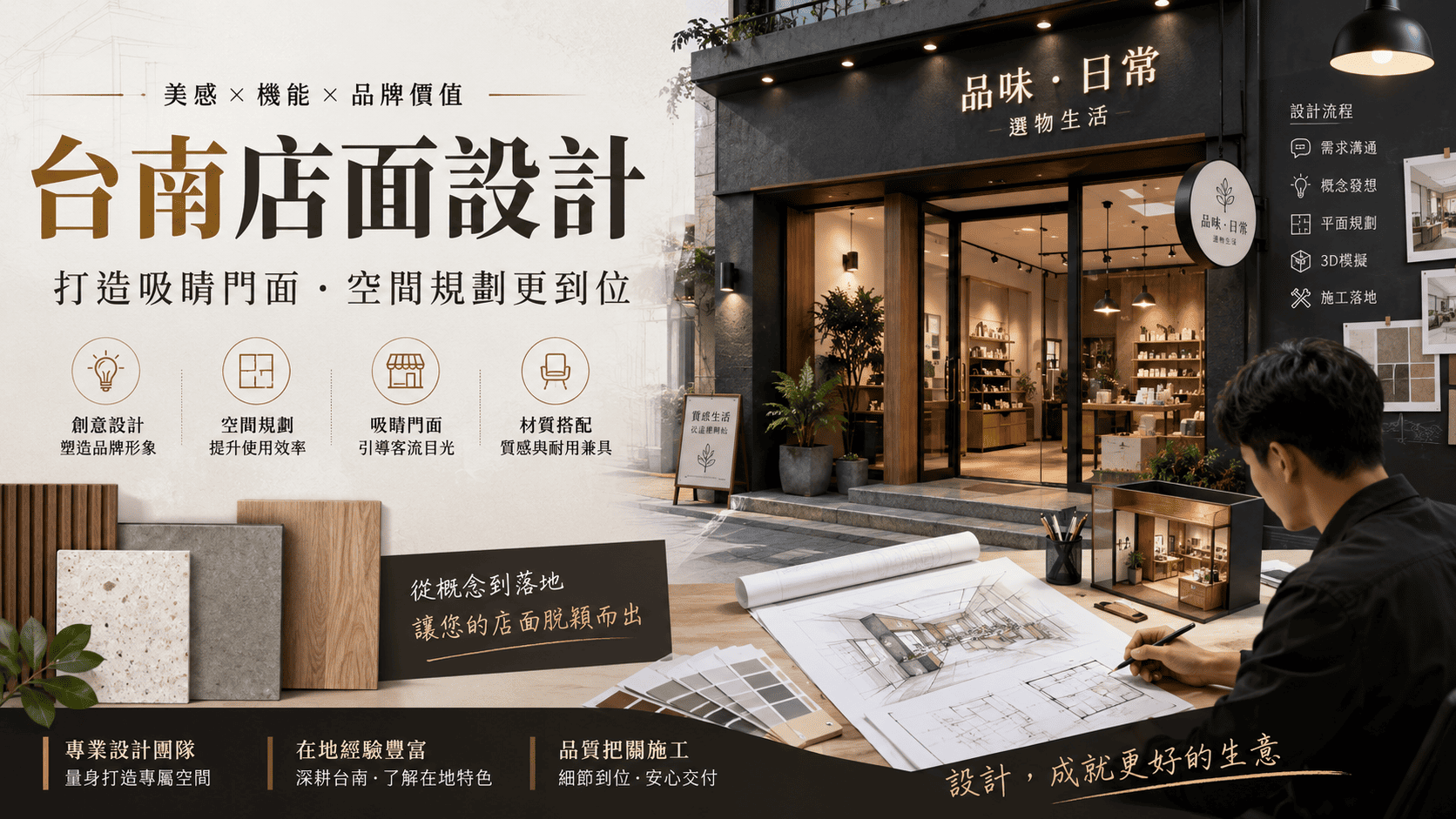 無論是準備開設餐廳、咖啡廳、服飾店、美容工作室、診所或品牌門市,店面設計都會直接影響顧客的第一印象與消費體驗
