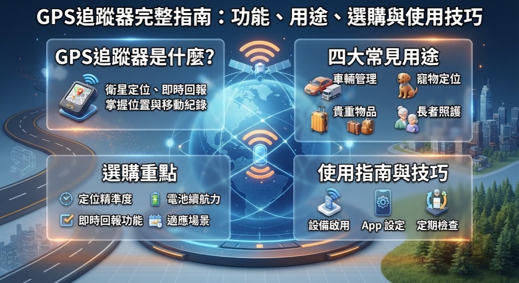 GPS追蹤器完整指南｜功能、用途、選購重點與使用方式