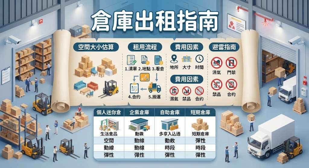 倉庫出租怎麼選？空間大小、租用流程、費用因素與避雷指南