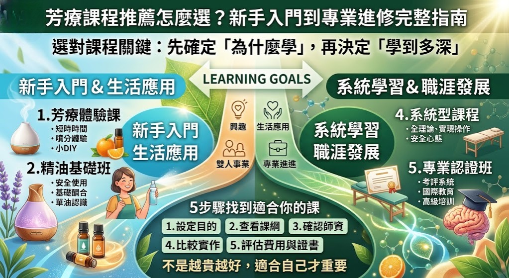 芳療課程推薦怎麼選?新手從入門到專業進修完整指南