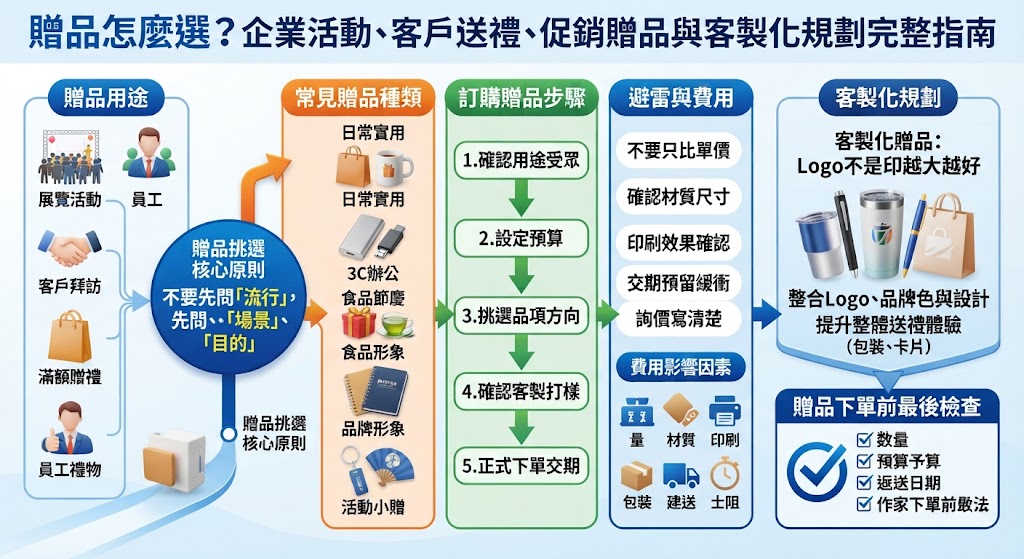 贈品怎麼選？企業活動、客戶送禮、促銷贈品與客製化規劃完整指南