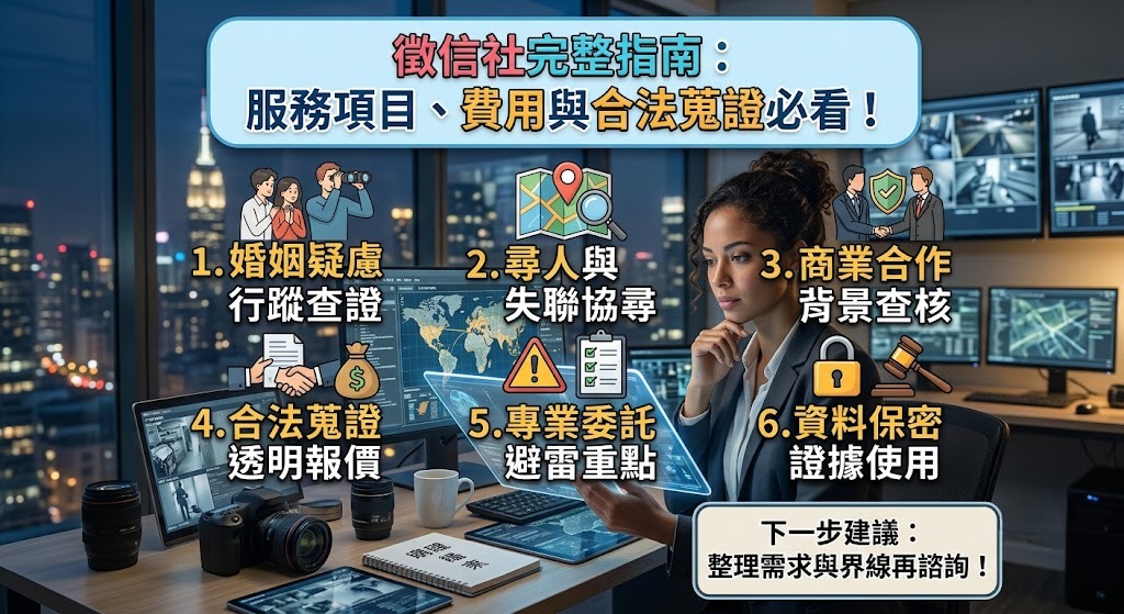 徵信社是做什麼的？服務項目、委託流程與注意事項完整解析