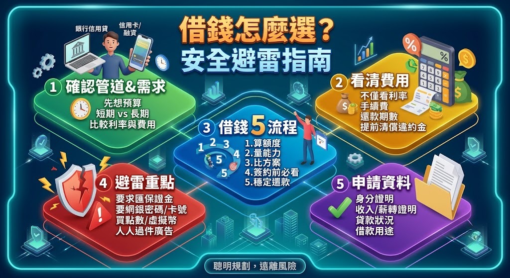 借錢怎麼選比較安全？申請方式、流程、費用與避雷重點一次看