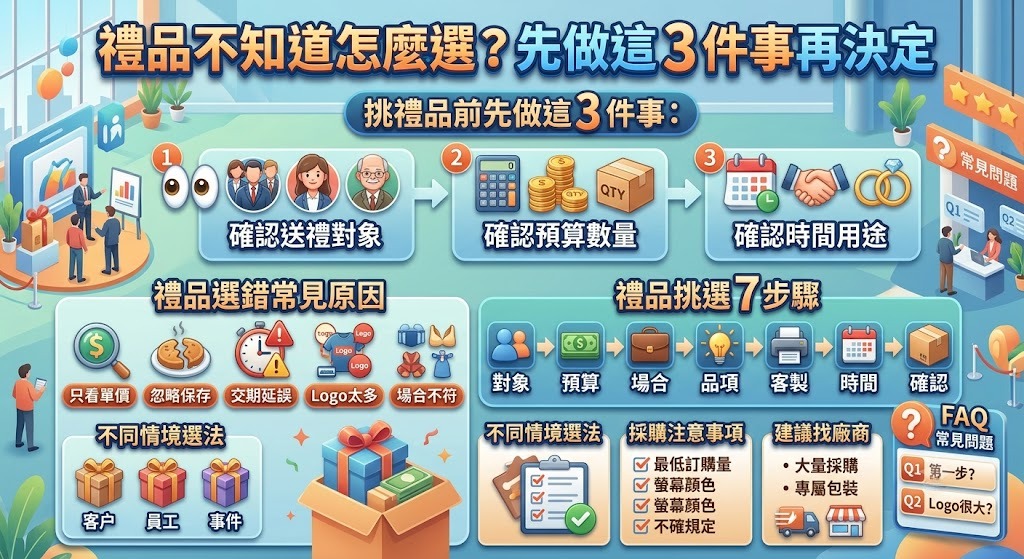 禮品怎麼選才不踩雷？送禮對象、預算、客製與採購流程一次看懂