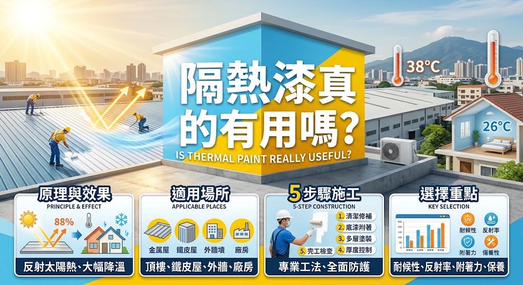 隔熱漆真的有用嗎？原理、效果、施工方式與選擇重點一次看