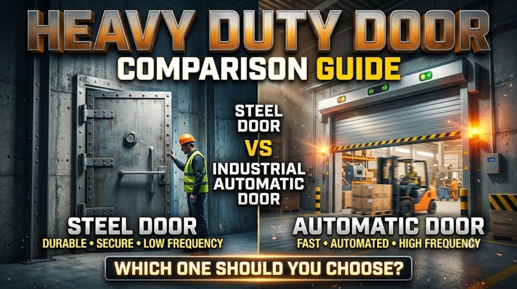 Heavy Duty Door Comparison Guide: Steel Door vs Industrial Automatic Door — Which One Should You Choose?