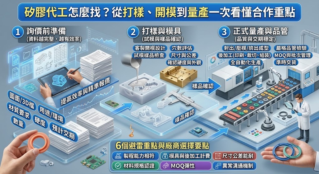 矽膠代工怎麼找？從打樣、開模到量產一次看懂合作重點