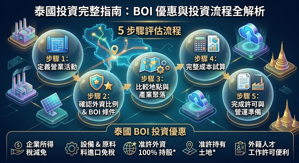 泰國投資完整指南：BOI 優惠、外資公司與投資流程解析