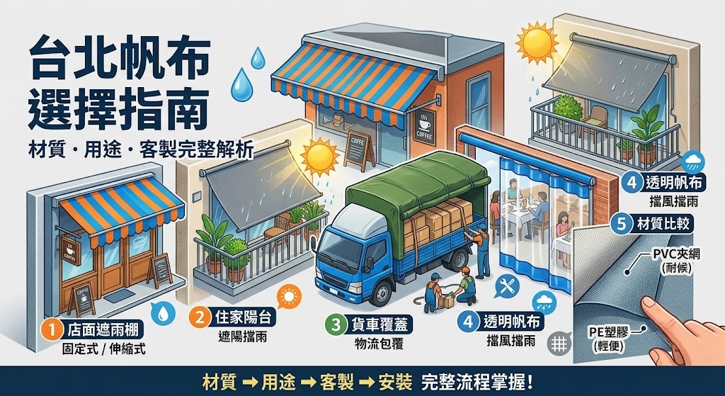 台北帆布怎麼選？材質、用途、丈量、施工與客製完整指南