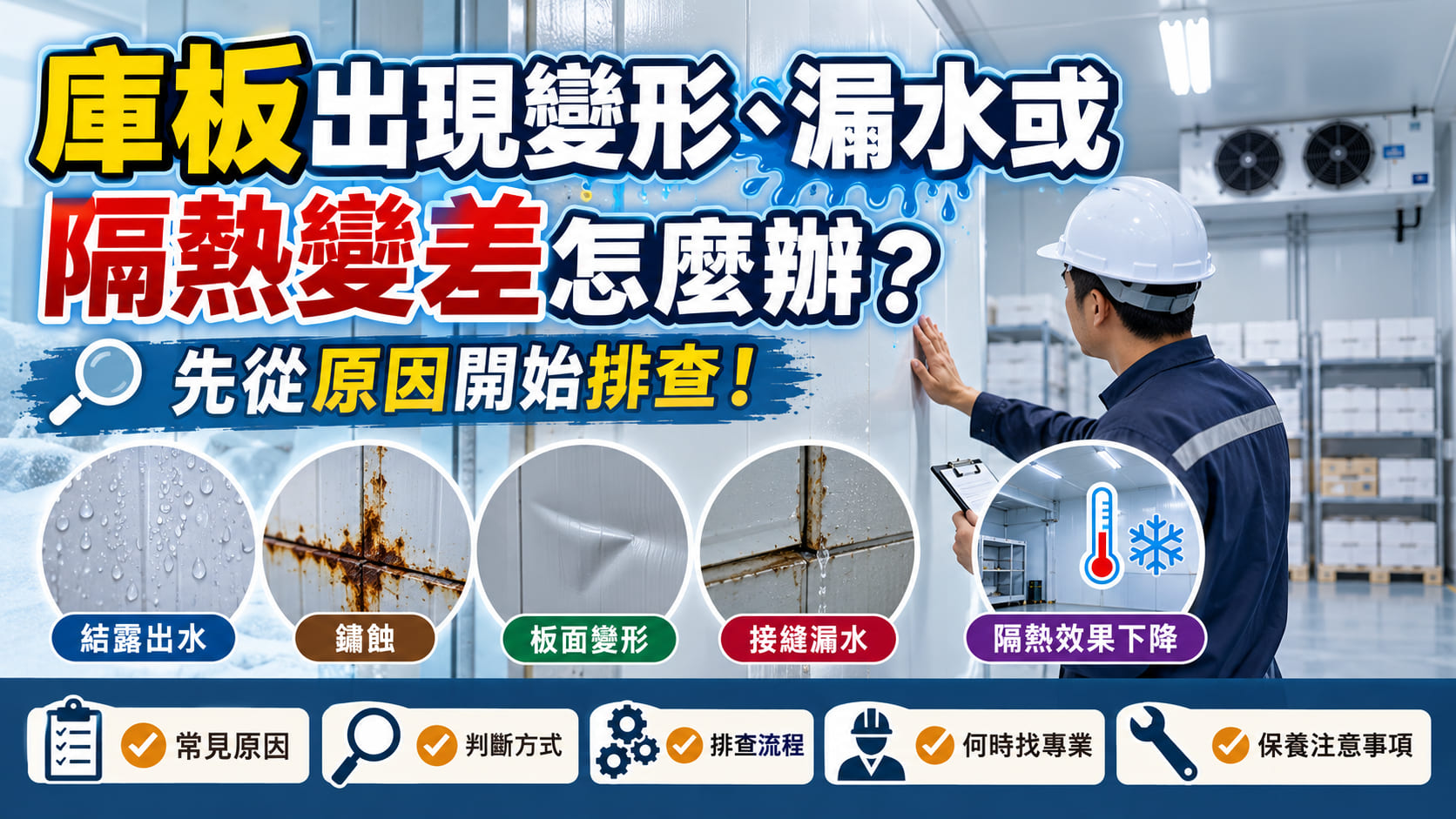庫板出現變形、漏水或隔熱變差怎麼辦？先從原因開始排查